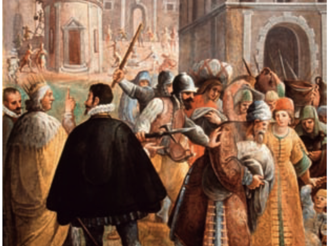 1 belisario corenzio the expulsion of the jews from spain sala degli ambasciatori palazzo reale naples italy 1630s 