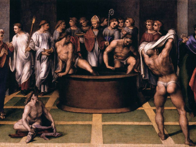 G Genga 'St Augustine Baptizes the Cathechumens'