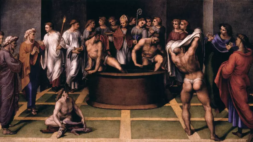G Genga 'St Augustine Baptizes the Cathechumens'