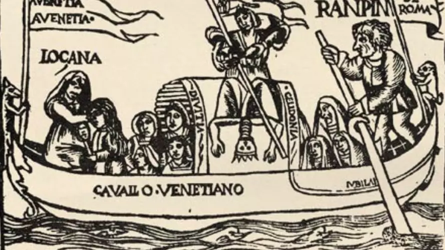 Francisco Delicado, 'Retrato de la Loçana andaluza' woodcut, detail